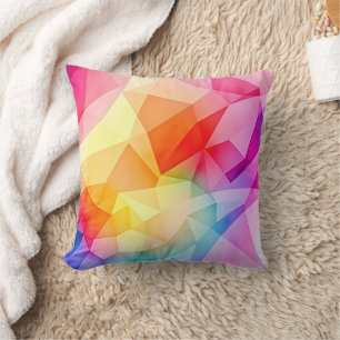 Vibrant Geometric Abstract Throw Pillow