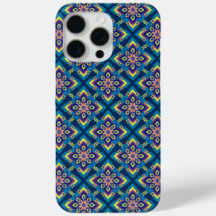 Vibrant Geometric Boho Floral Pattern iPhone 15 Pro Max Case
