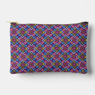 Vibrant Geometric Decorative Pattern Accessory Pouch