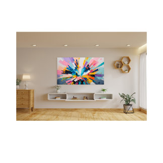 Vibrant Geometric Explosion Colorful Abstract Art Photo Print