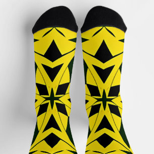 Vibrant Geometric Floral Design Socks
