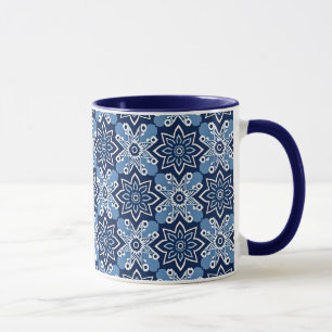 Vibrant Geometric Floral Pattern Mug