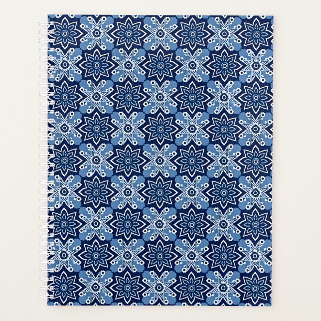 Vibrant Geometric Floral Pattern Planner (Front)