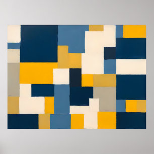 Vibrant Geometric Fusion – Bold Abstract Wall Art