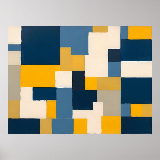 Vibrant Geometric Fusion – Bold Abstract Wall Art (Front)