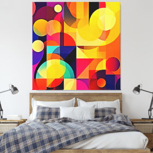 Vibrant Geometric Harmony Canvas Print