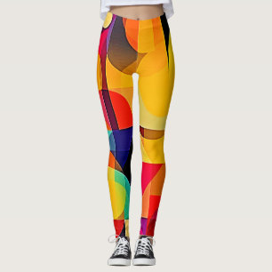 Vibrant Geometric Harmony Leggings