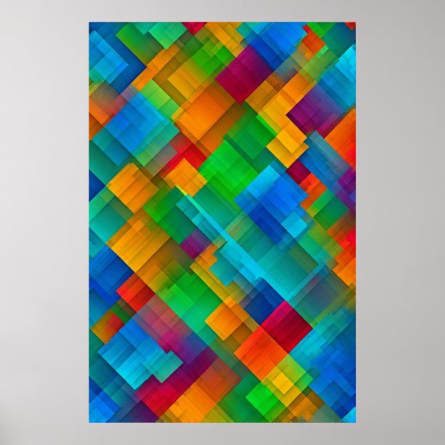 Vibrant Geometric Harmony Poster (Front)