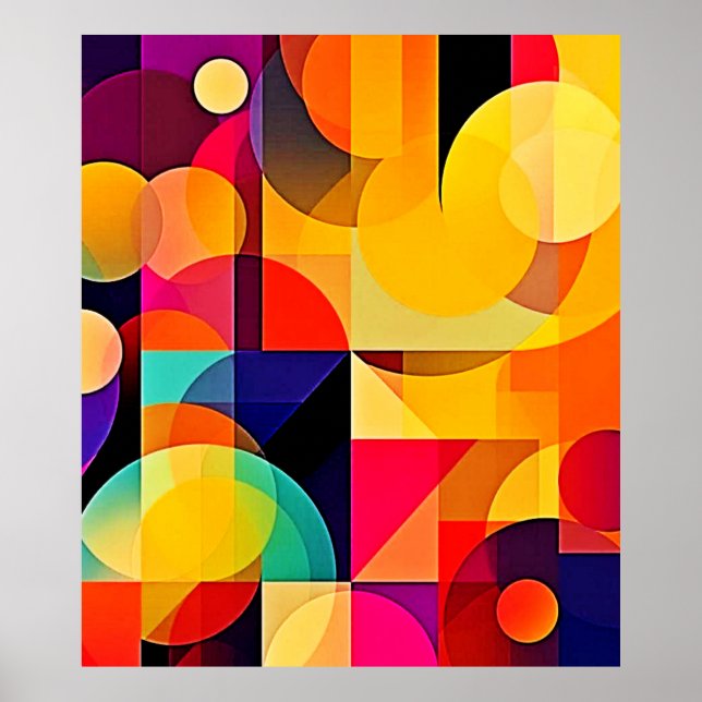 Vibrant Geometric Harmony Poster (Front)
