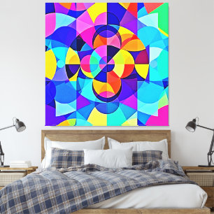 Vibrant Geometric Joy Canvas Print