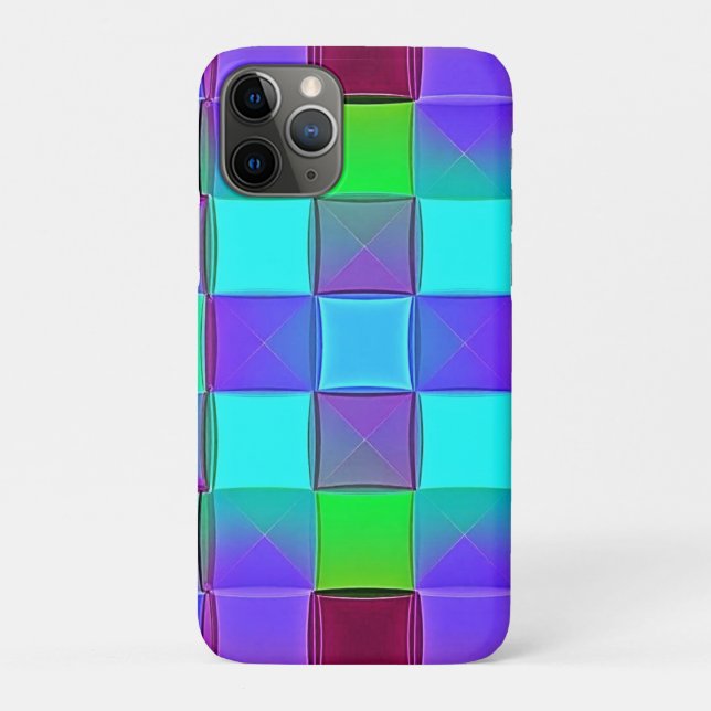 Vibrant Geometric Light Waves Case-Mate iPhone Case (Back)