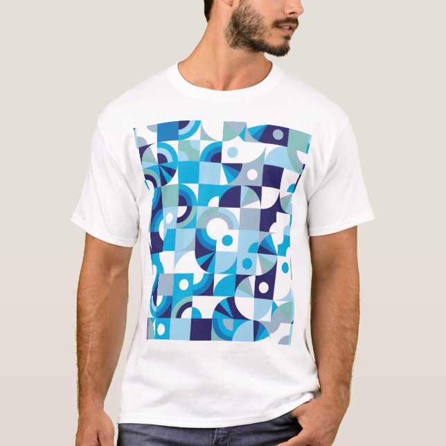 Vibrant Geometric: Modern Seamless T-Shirt (Front)