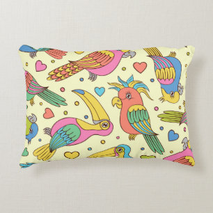 Vibrant Geometric Mosaic: Modern Seamless Accent Pillow