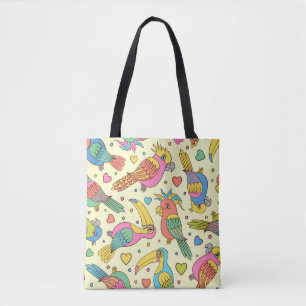 Vibrant Geometric Mosaic: Modern Seamless Tote Bag
