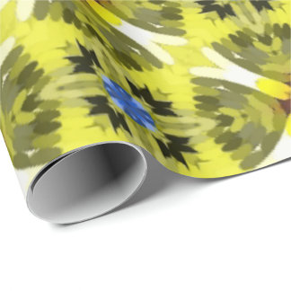 vibrant geometric pattern in yellow, green, blue  wrapping paper