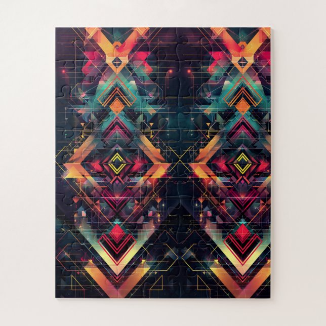 Vibrant Geometric Pattern Puzzle (Vertical)