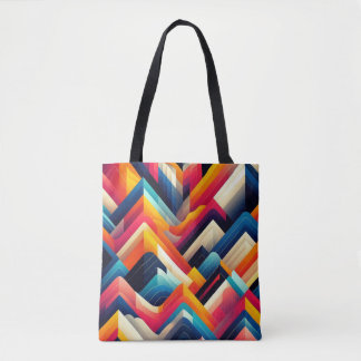 Vibrant Geometric Pattern Tote Bag