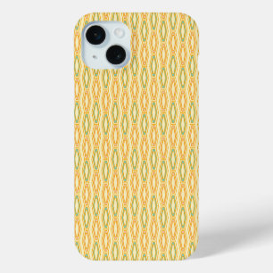 Vibrant geometric pattern with hexagonal shapes  iPhone 15 mini case
