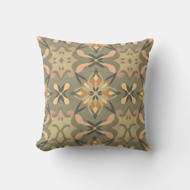 Vibrant Geometric Pillow - Soft Colour Decor (Front)