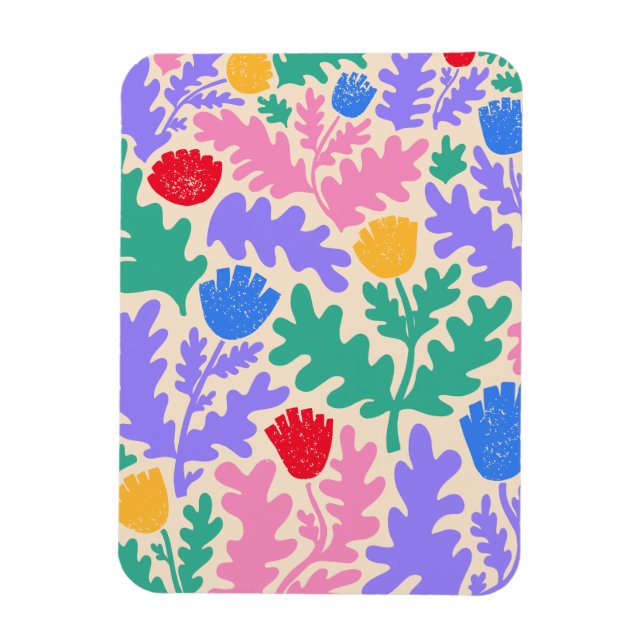 Vibrant Geometric Shapes Pattern  Magnet (Vertical)
