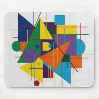 Vibrant Geometric Symphony Mouse Pad