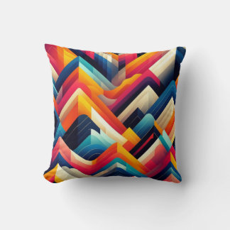Vibrant Geometric Throw Pillow