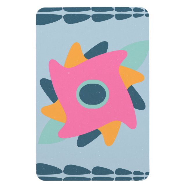 Vibrant Geometric Tile Design Magnet (Vertical)