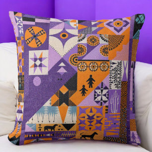 Vibrant Geometry Cushion