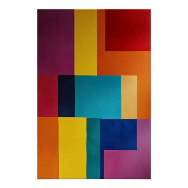 Vibrant Geometry Poster (Front)