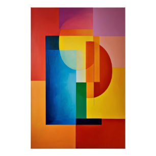 Vibrant Geometry Poster