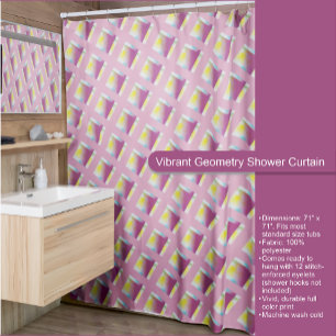 Vibrant Geometry Shower Curtain