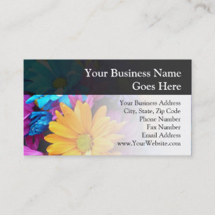 Vibrant Gerbera Daisy Bouquet Business Card