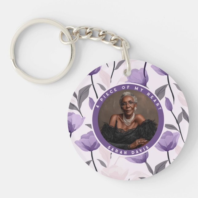 Vibrant Gift Ideas For Men Tulip Flower Keychain (Front)