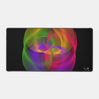 Vibrant Glossy Finish Geometric Gaming Mouse Pad
