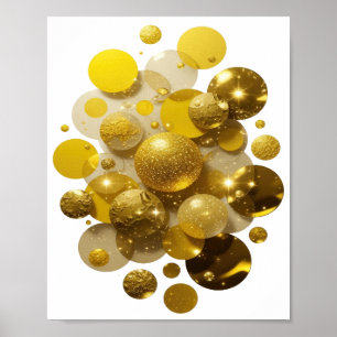 Vibrant Gold GOLDEN SPARKLES Poster