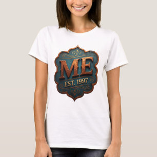 Vibrant Gold ME EST 1997 Quote Design T-Shirt