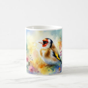 Vibrant Goldfinch AREF611 - Watercolor Coffee Mug