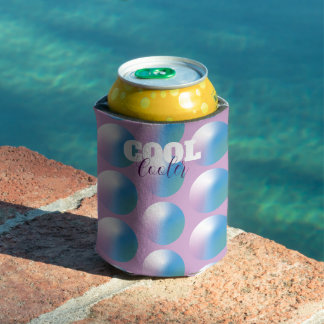 Vibrant gradient circles Geometric Modern Blue. Can Cooler