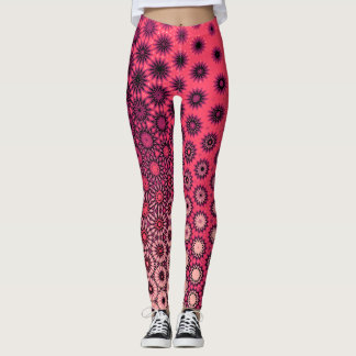 Vibrant Gradient Starburst Pattern Leggings