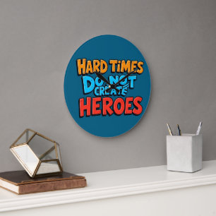 Vibrant Gradient Typographical Create Heroes Large Clock