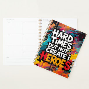 Vibrant Gradient Typographical Create Heroes Planner