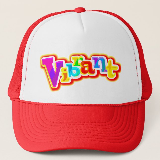 Vibrant graphic red and white hat (Front)