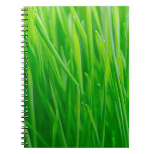 Vibrant Green Fresh Wheatgrass  Notebook