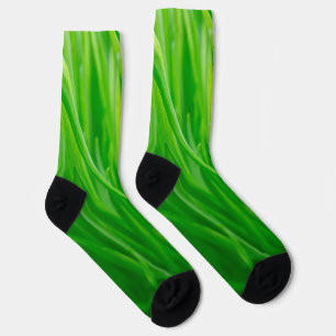 Vibrant Green Fresh Wheatgrass Socks