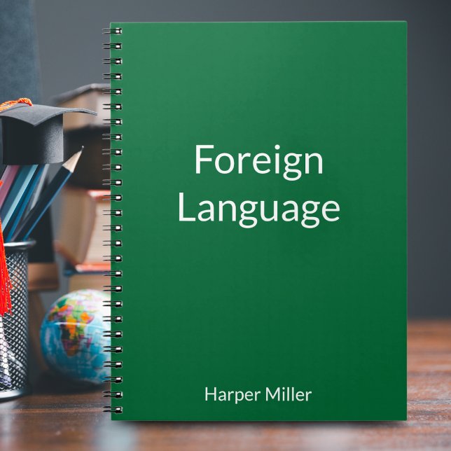 Vibrant Green Language Learning Notebook (This notebook will be great to organize your vocab. list, notes and homework. )