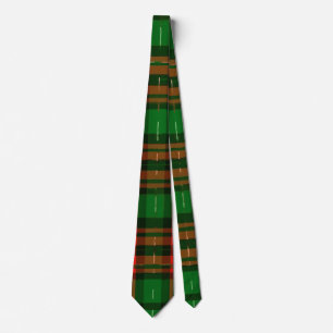 Vibrant Green, Yellow & Red Plaid Pattern for Men Tie