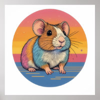 Vibrant Hamster Portrait
