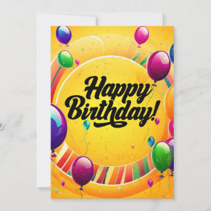 Vibrant Happy Birthday Announcement