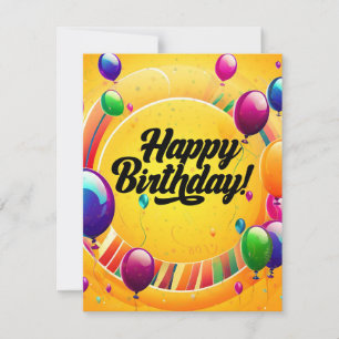 Vibrant Happy Birthday Invitation