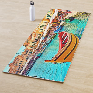 Vibrant Harbor: Mediterranean Bliss Yoga Mat